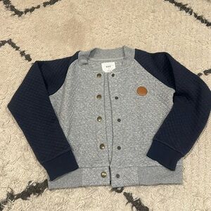 Hux organic cotton button up jacket size 7